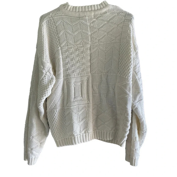 Eddie Bauer White Textured Cardigan Sweater - Picture 4 of 4